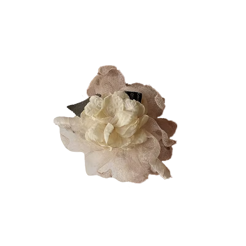 Tulle Flower Hair Claw Clips