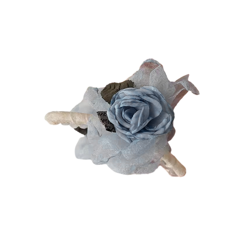 Tulle Flower Hair Claw Clips