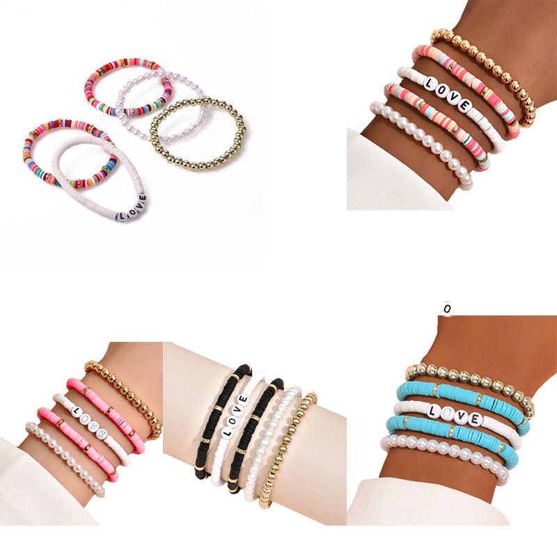 Bohemian Love Colorful Retro Bracelet Set