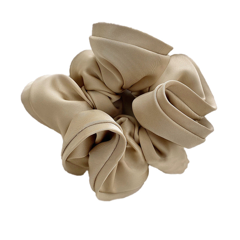 Chiffon Floral Solid Color Large Scrunchie