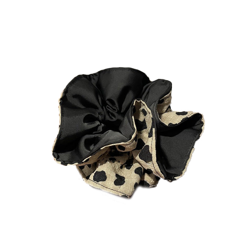 Chiffon Floral Solid Color Large Scrunchie