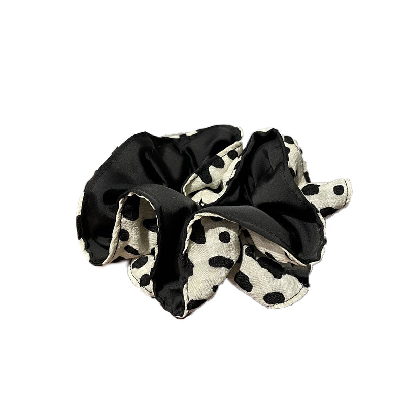 Chiffon Floral Solid Color Large Scrunchie