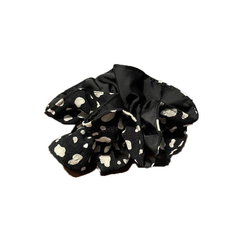 Chiffon Floral Solid Color Large Scrunchie