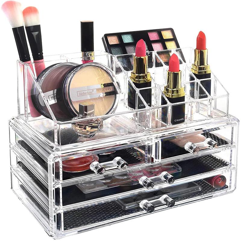4-Drawer Acrylic Jewelry & Cosmetic Organizer