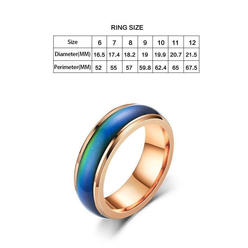 Multi-Hued Stainless Steel Unisex Ring