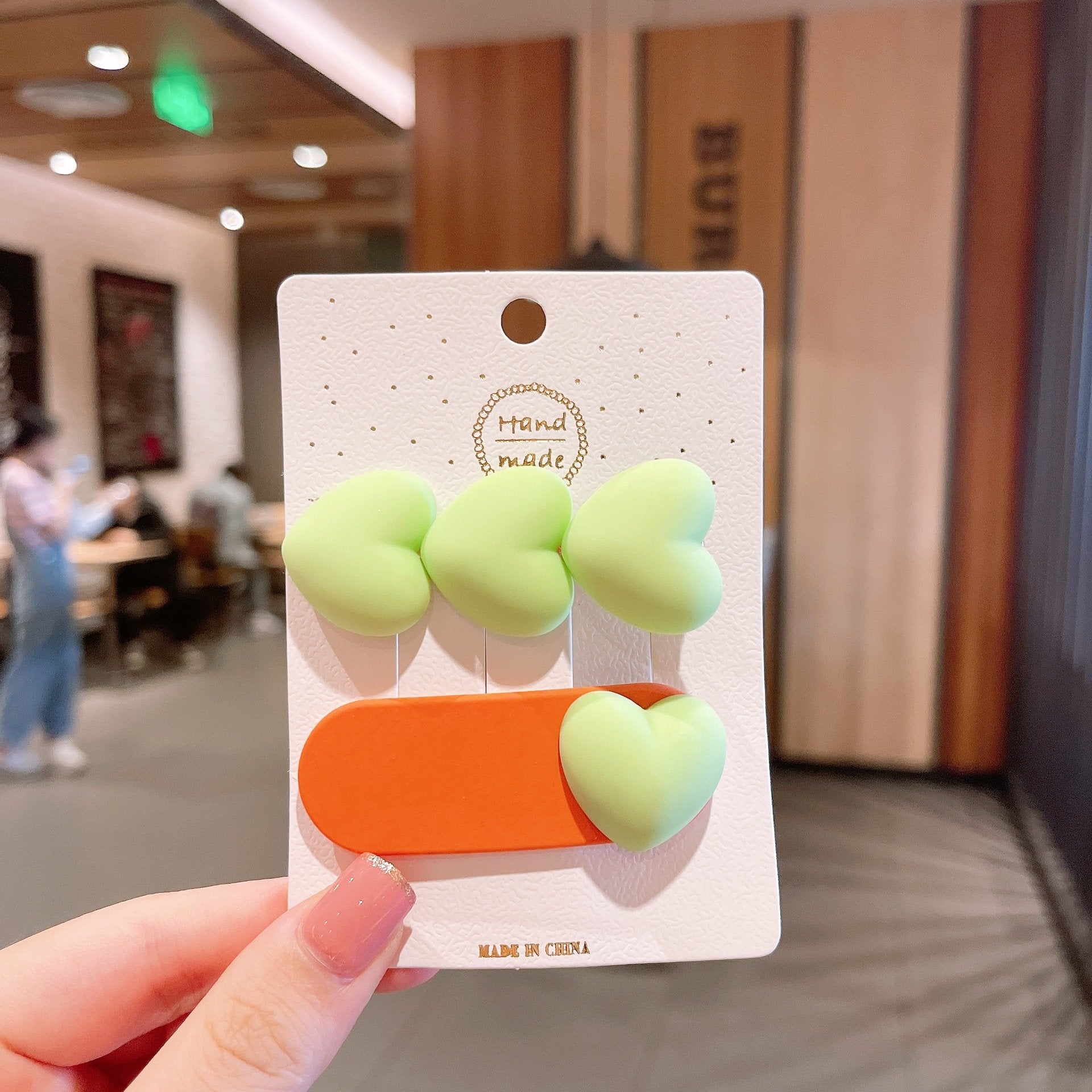 Candy Colored Heart-Shaped Bobby Pins
