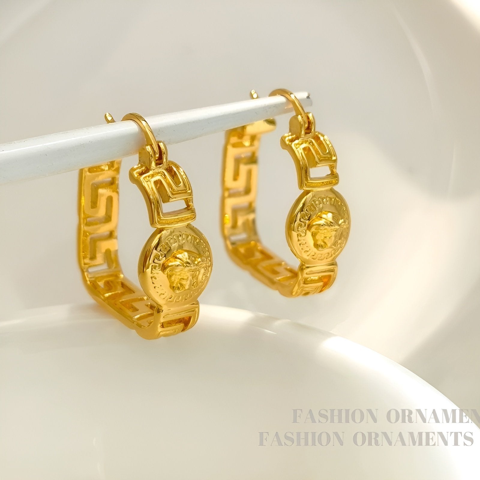 Greek Goddess Coin Earrings