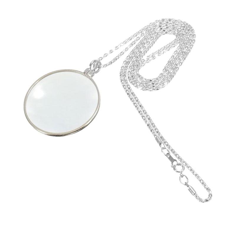 Single Piece Magnifying Glass Pendant Necklace