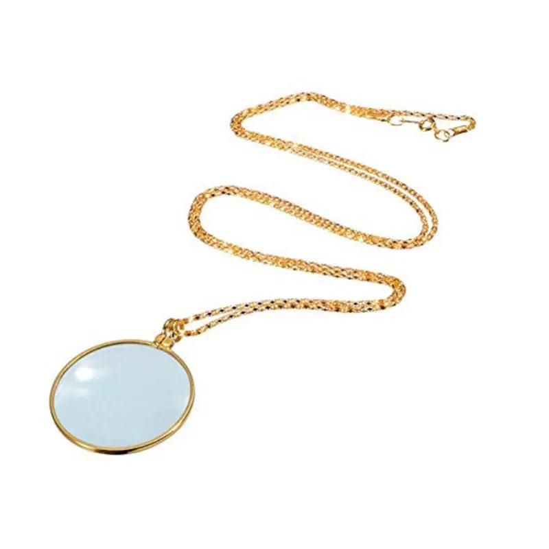 Single Piece Magnifying Glass Pendant Necklace