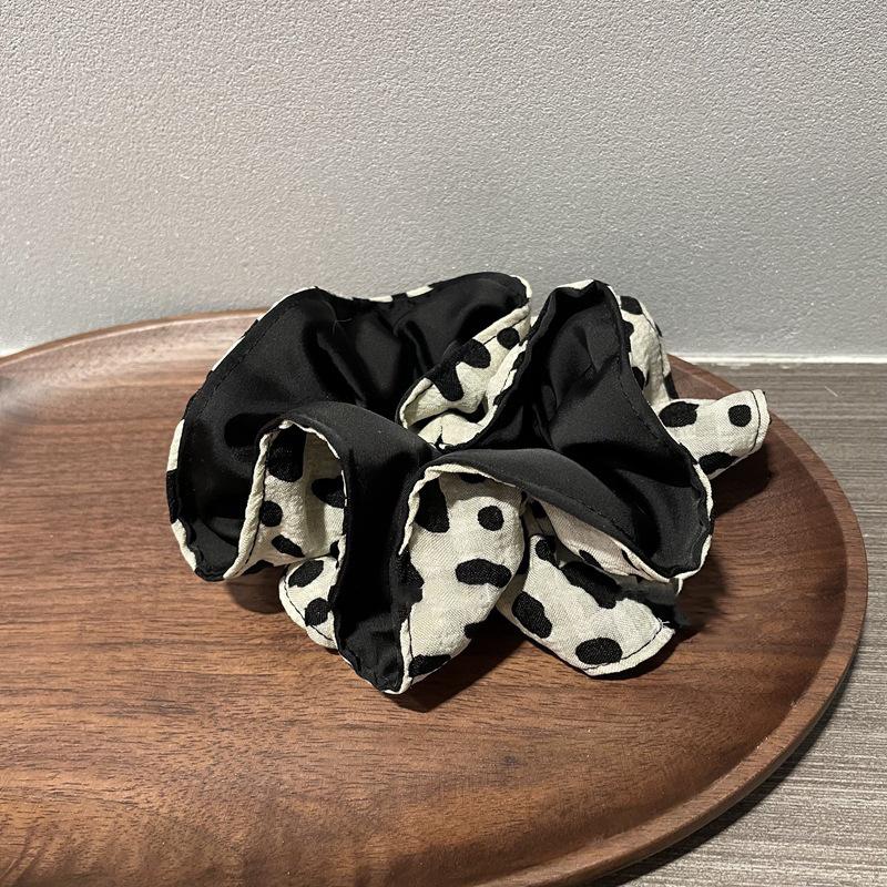 Chiffon Floral Solid Color Large Scrunchie