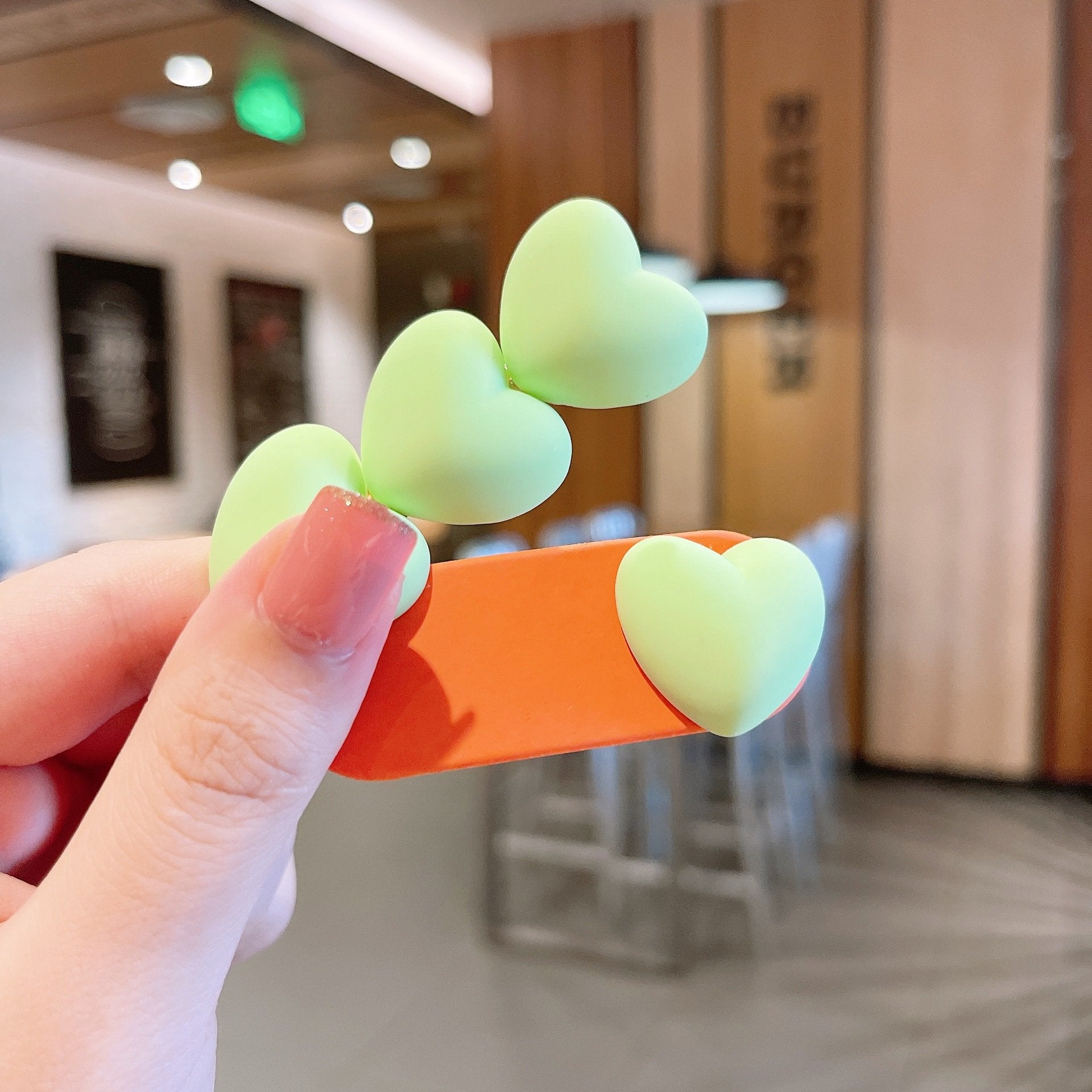 Candy Colored Heart-Shaped Bobby Pins