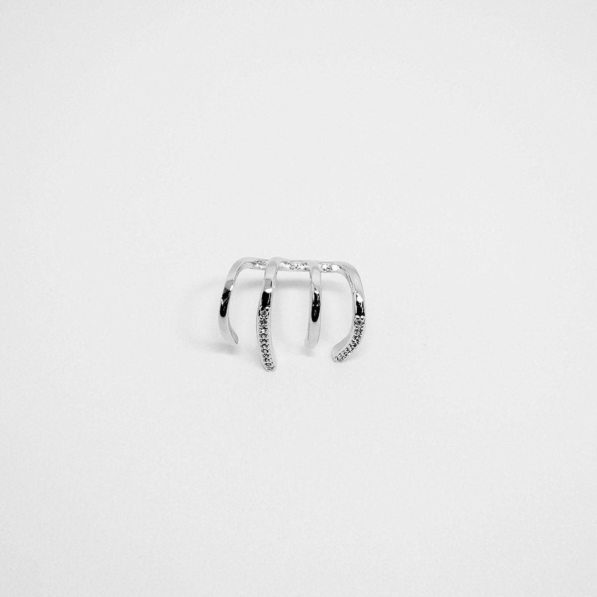 Twist Zircon Hoop Earrings