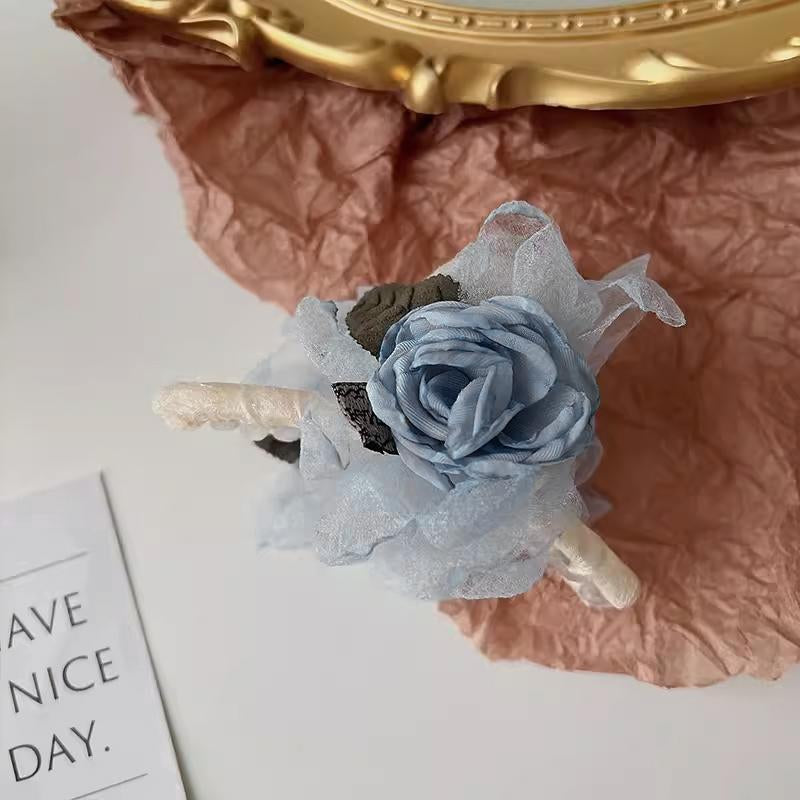 Tulle Flower Hair Claw Clips