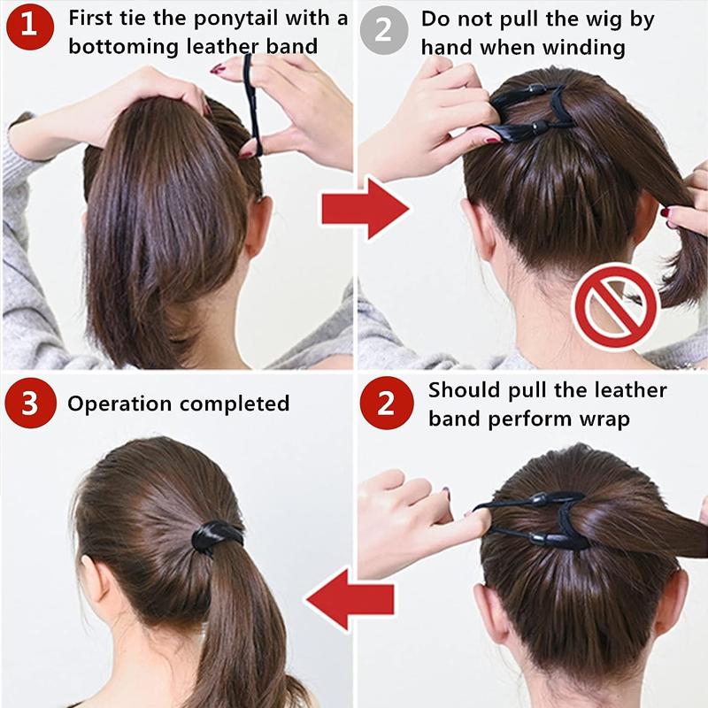 Ponytail Fake Hair Tie Embellishment Headband