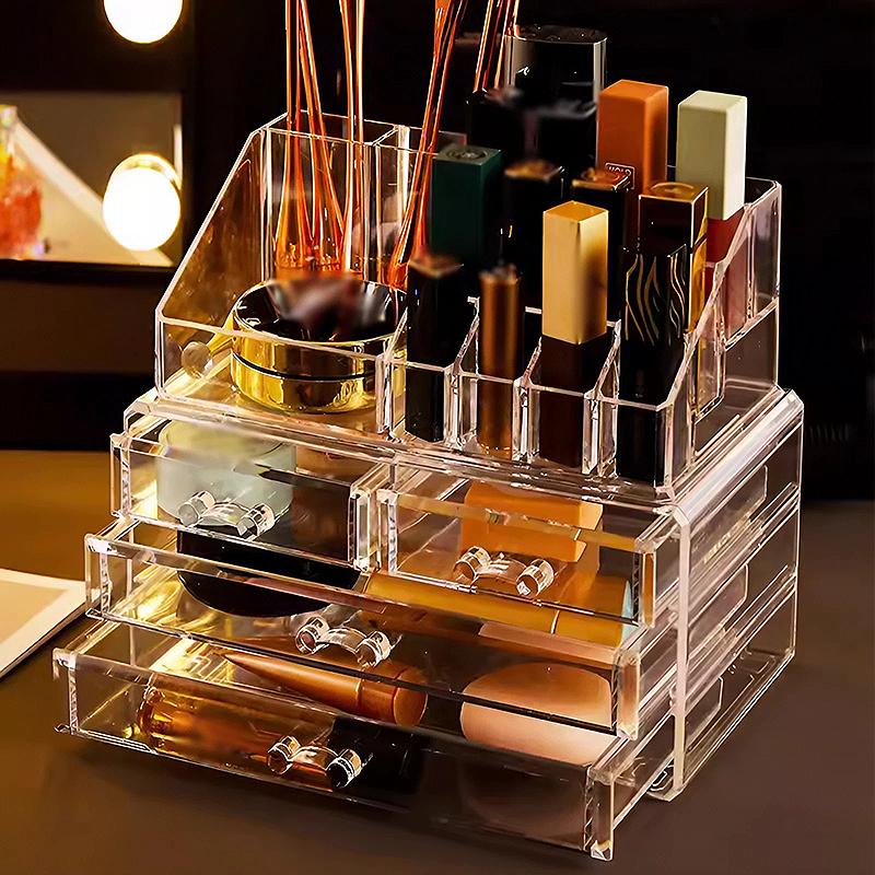 4-Drawer Acrylic Jewelry & Cosmetic Organizer