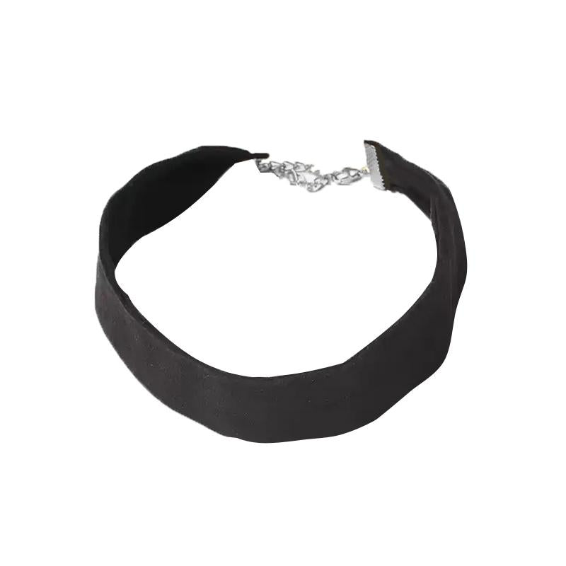 Simple Premium Black Velvet Swan-Neck Chocker