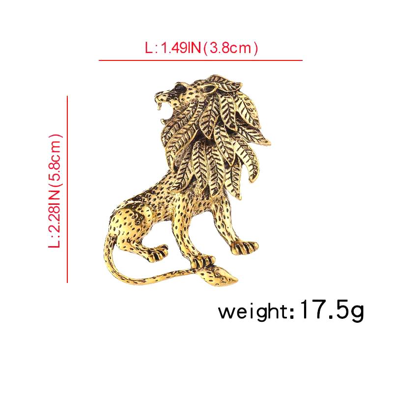 Gold Plated Lion King Brooch