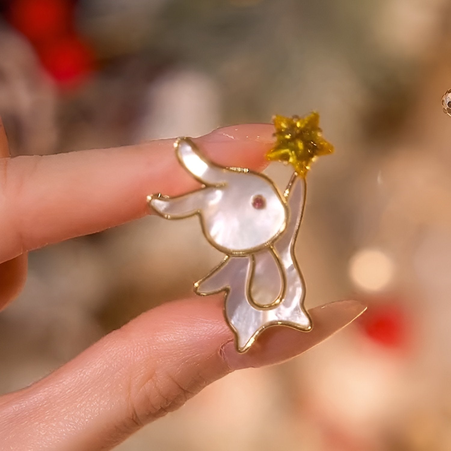 Rabbit Star Brooch