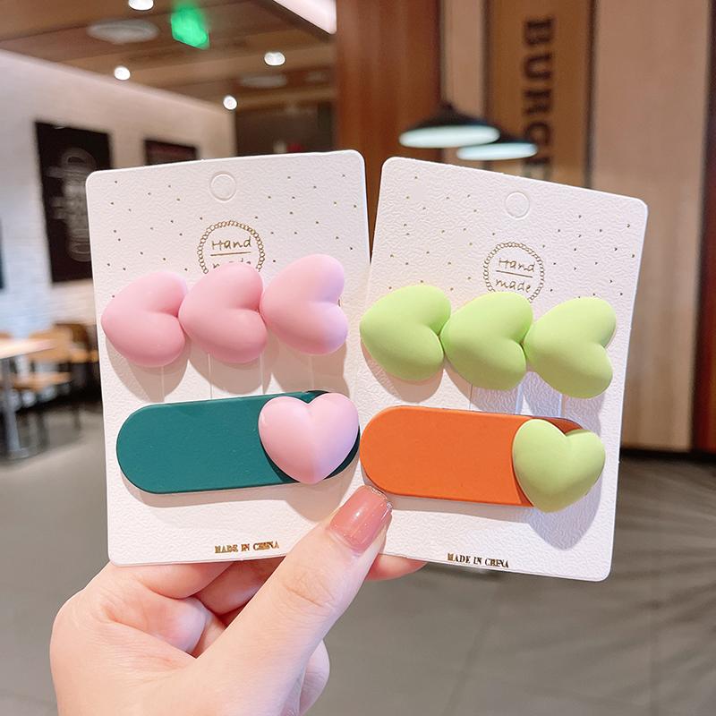 Candy Colored Heart-Shaped Bobby Pins