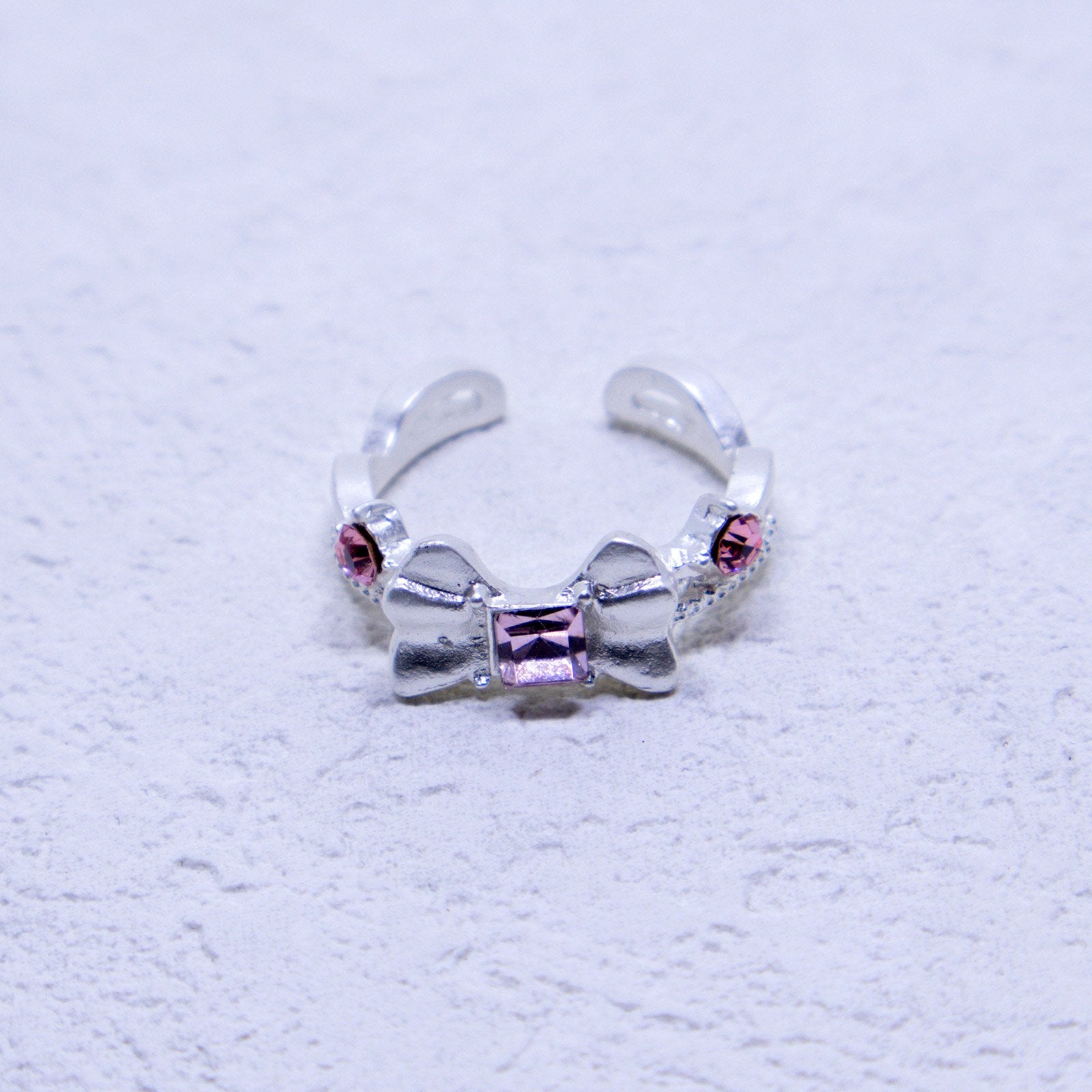 Silver Bow Adjustable Ring
