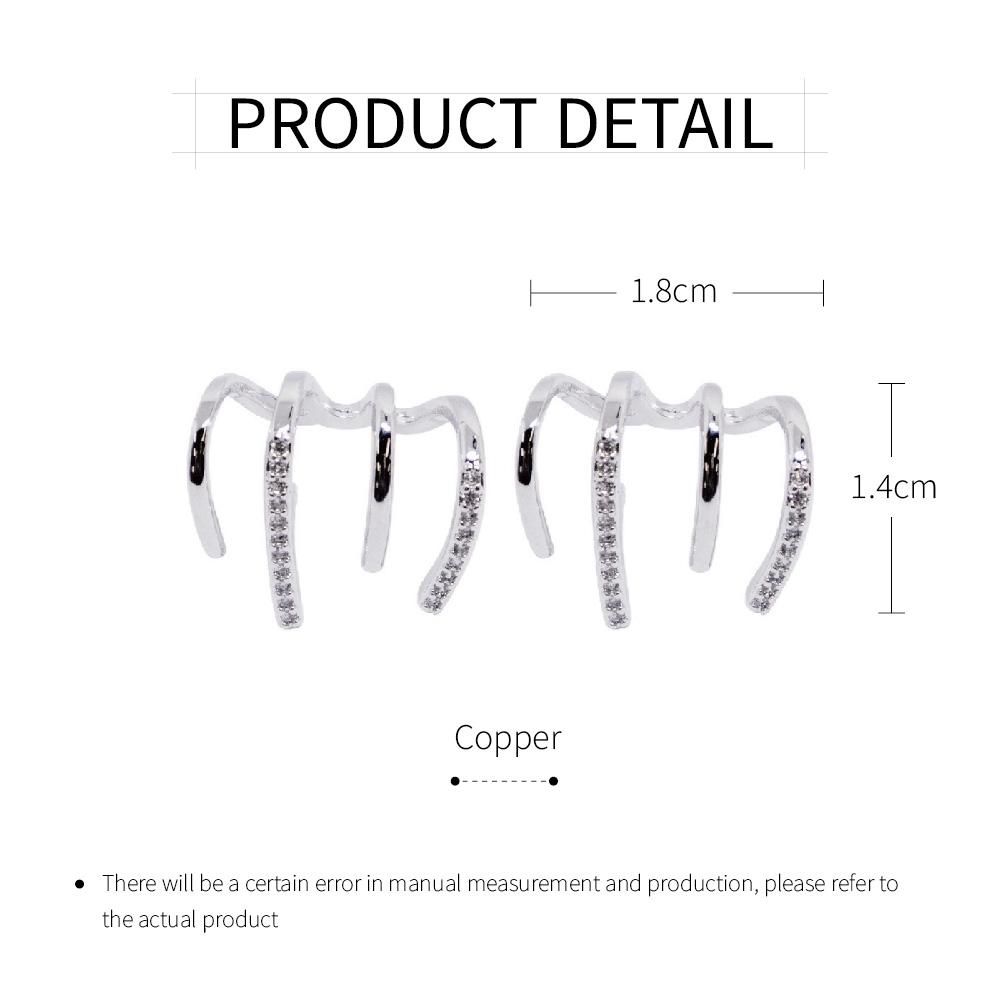 Twist Zircon Hoop Earrings
