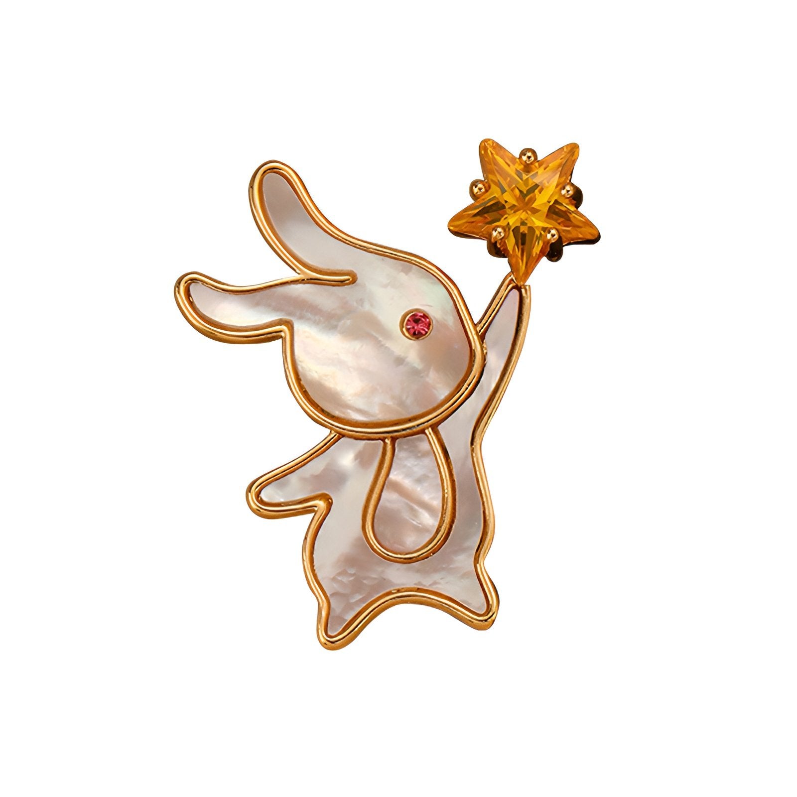 Rabbit Star Brooch
