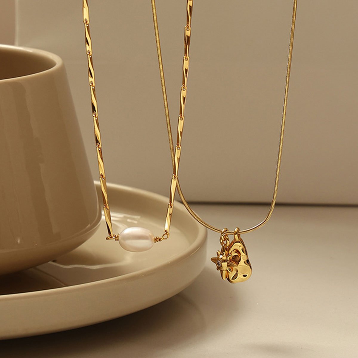Layered Gold Necklace Set