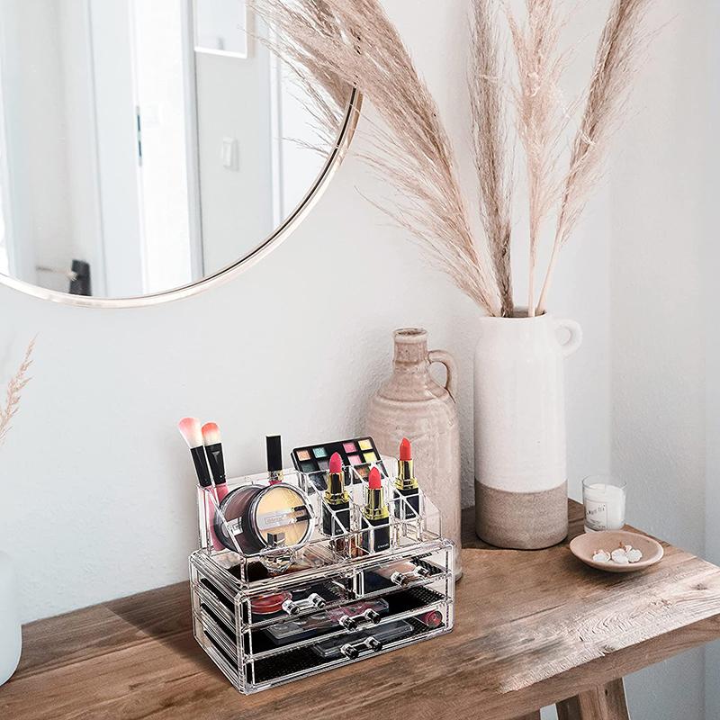 4-Drawer Acrylic Jewelry & Cosmetic Organizer