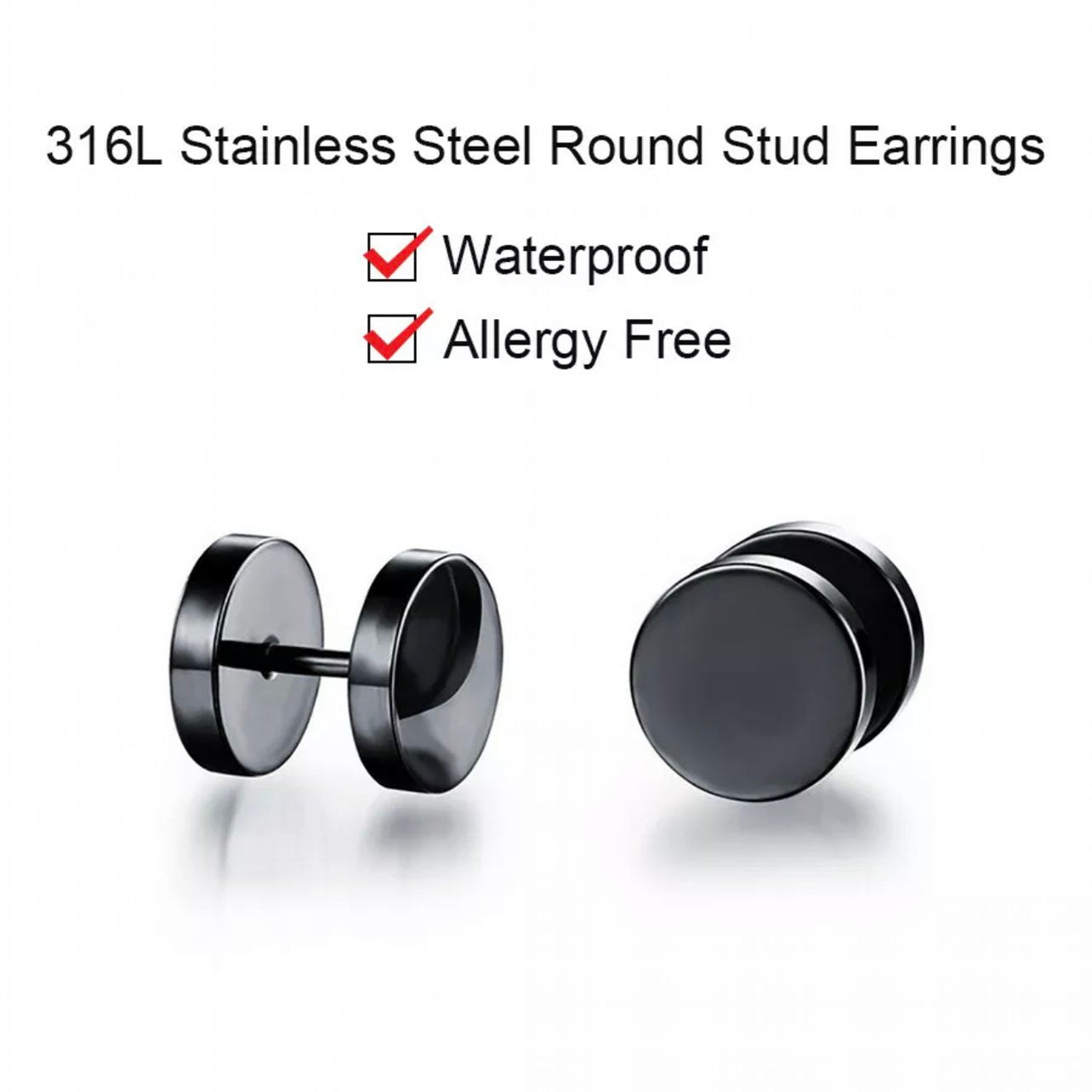 Barbell Stainless Steel Neutral Stud Earrings