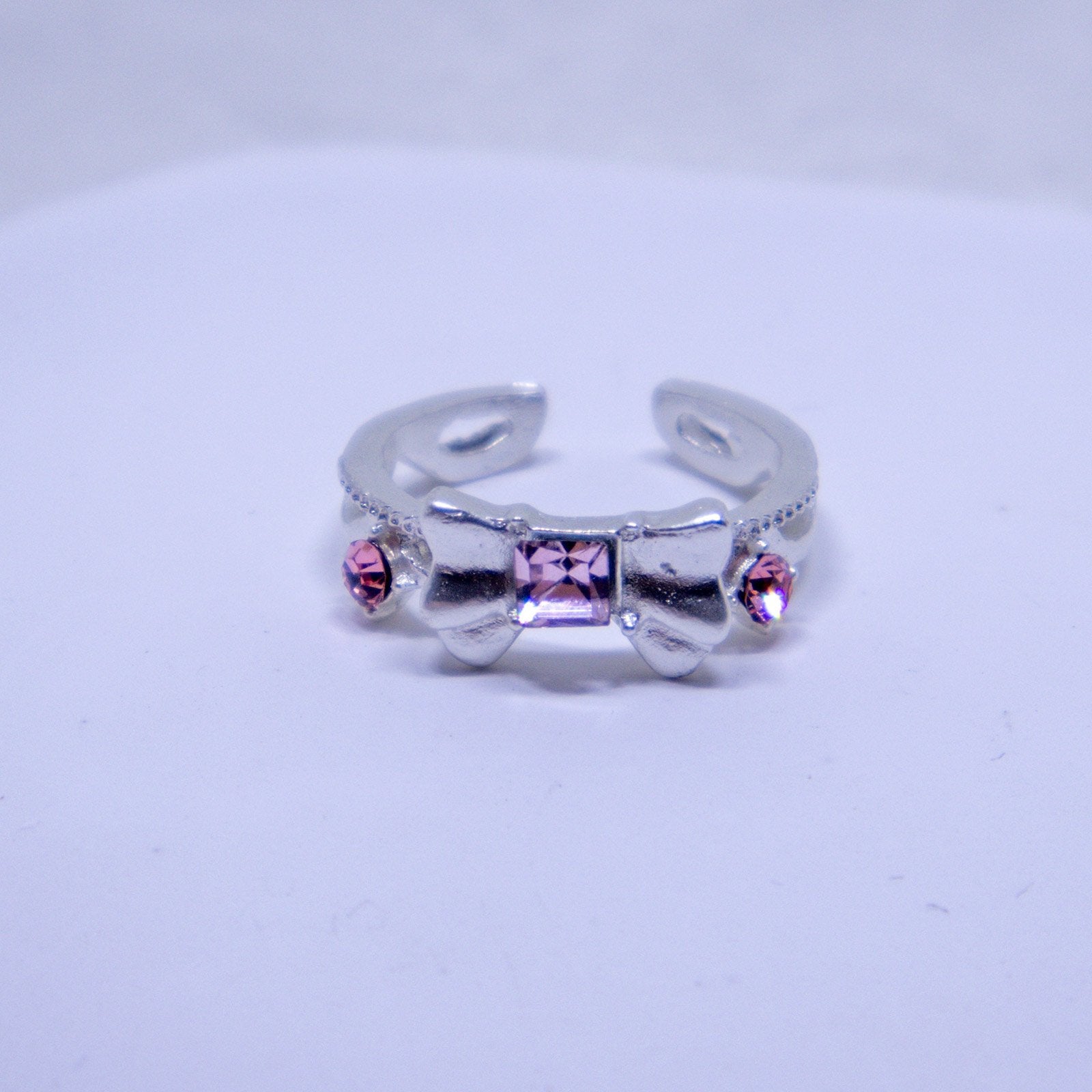 Silver Bow Adjustable Ring
