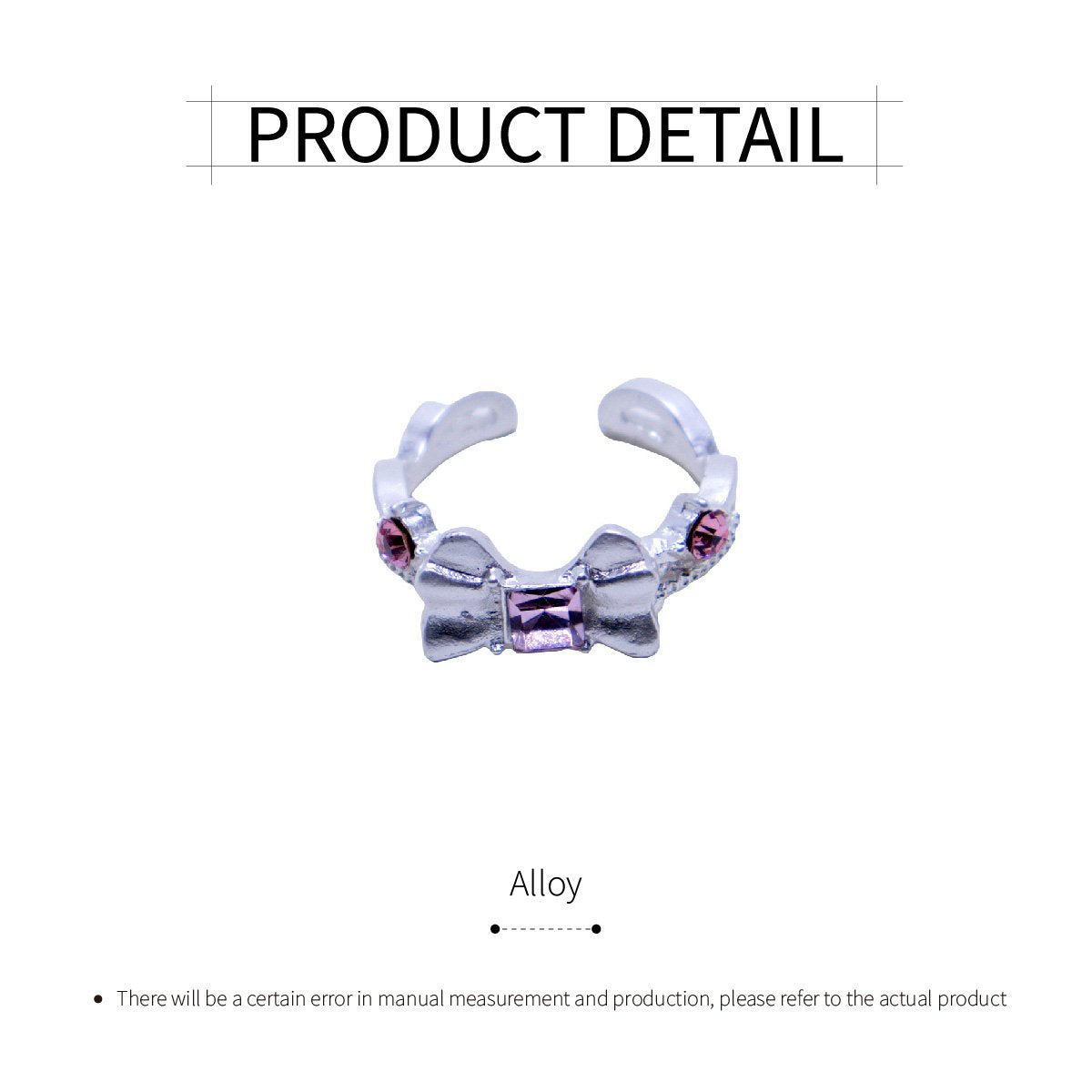 Silver Bow Adjustable Ring