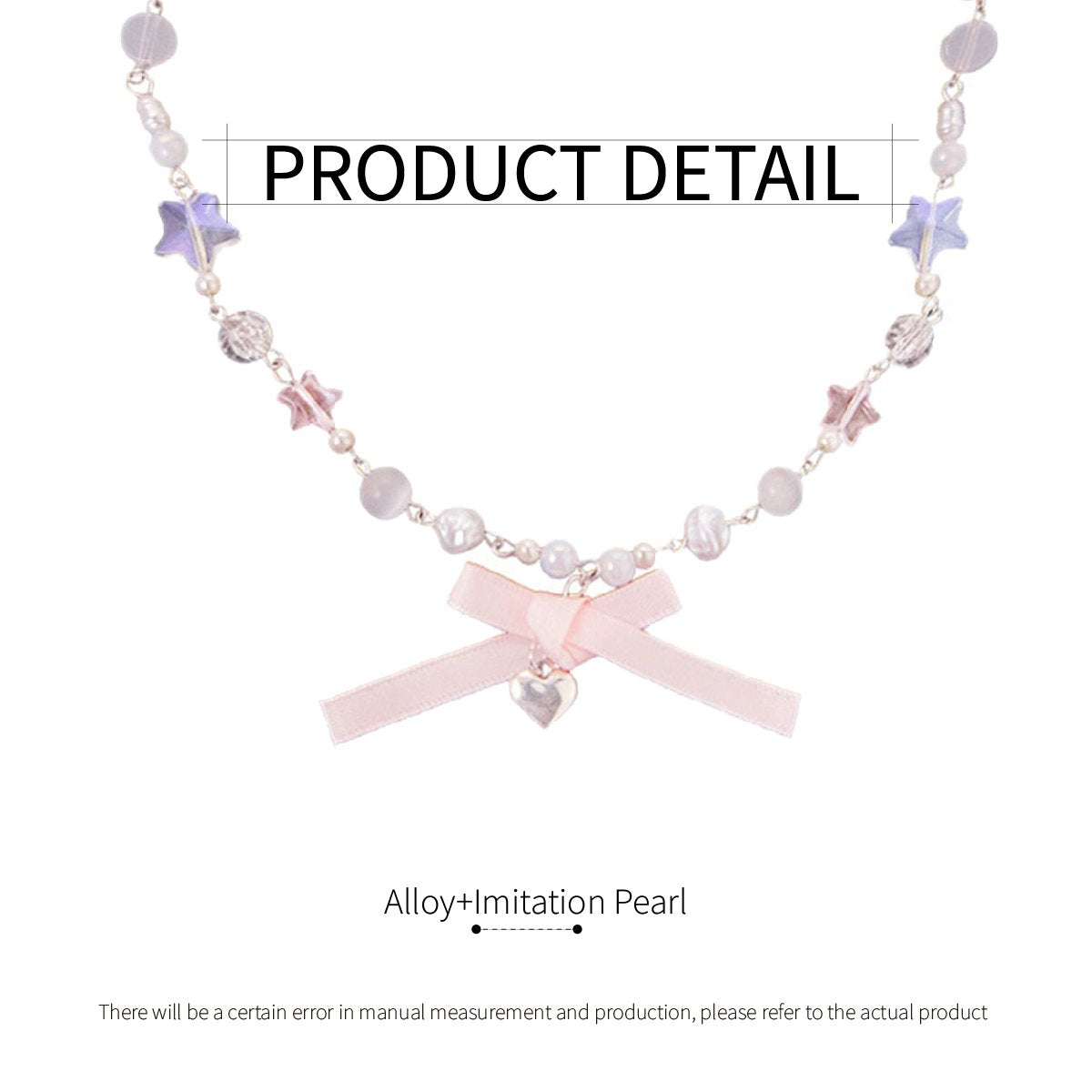 Star and Pearl Charm Necklace