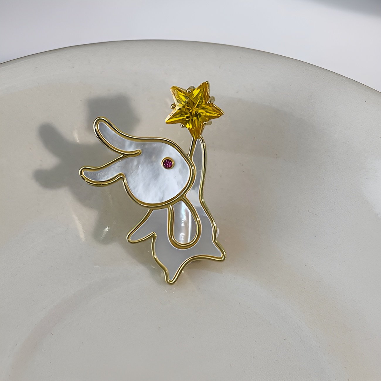 Rabbit Star Brooch