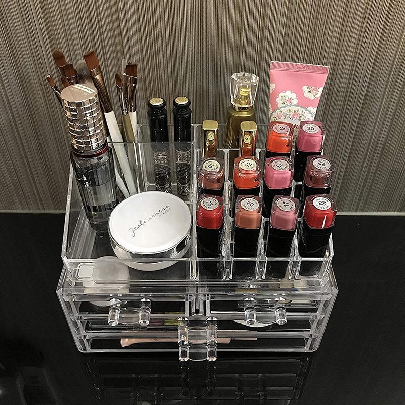 4-Drawer Acrylic Jewelry & Cosmetic Organizer