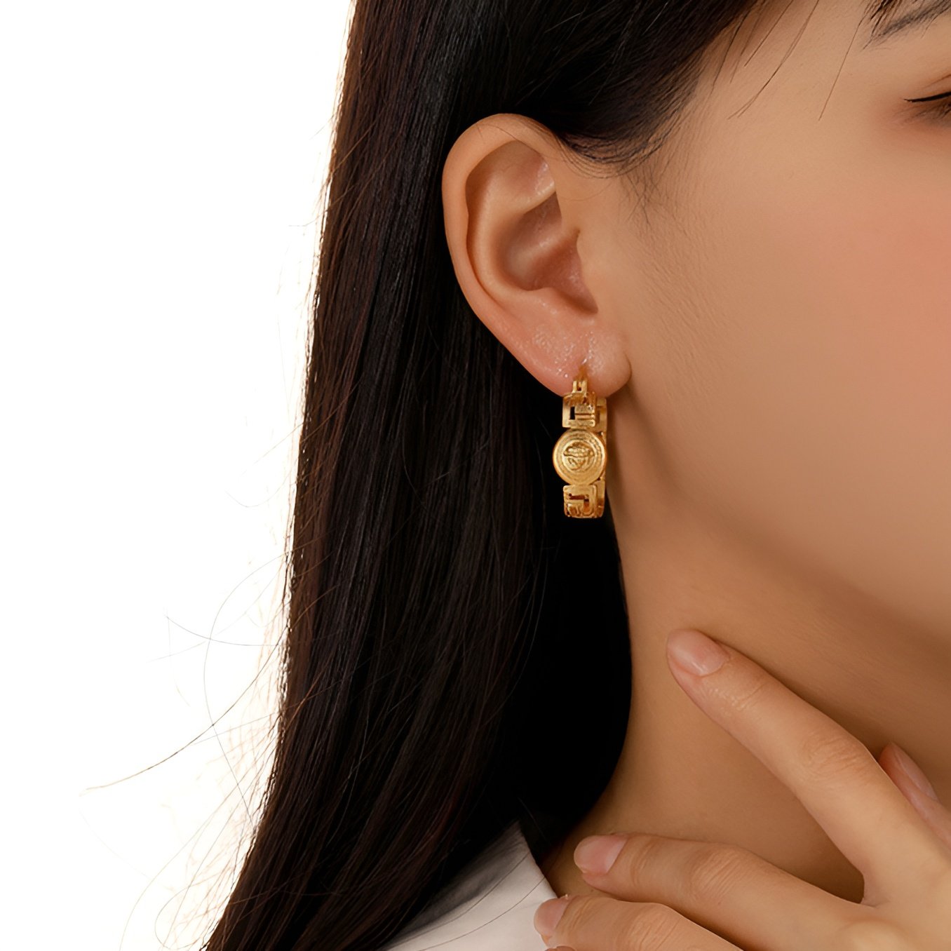 Greek Goddess Coin Earrings