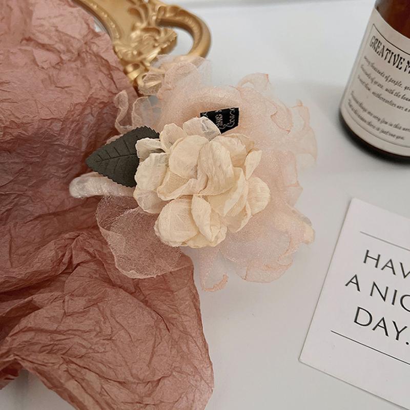 Tulle Flower Hair Claw Clips