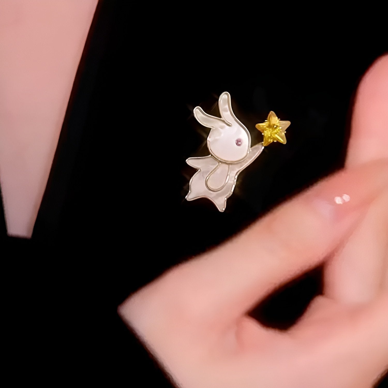 Rabbit Star Brooch