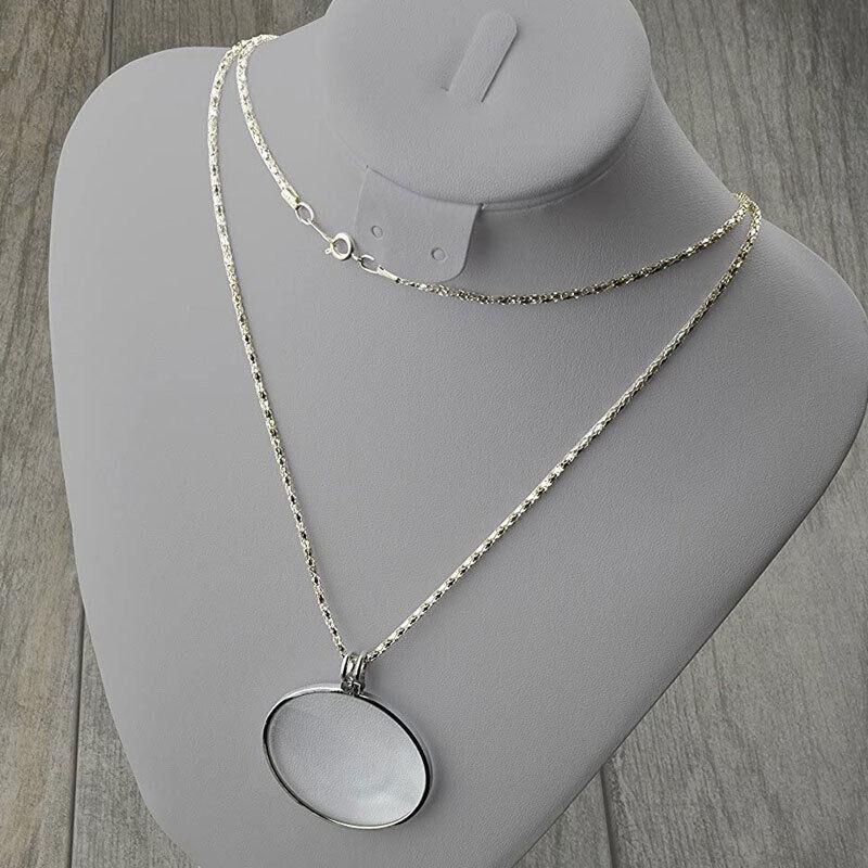 Single Piece Magnifying Glass Pendant Necklace