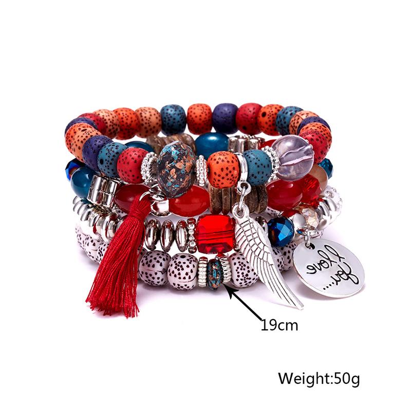 Boho Angel Wing Multi-layer Crystal Beaded