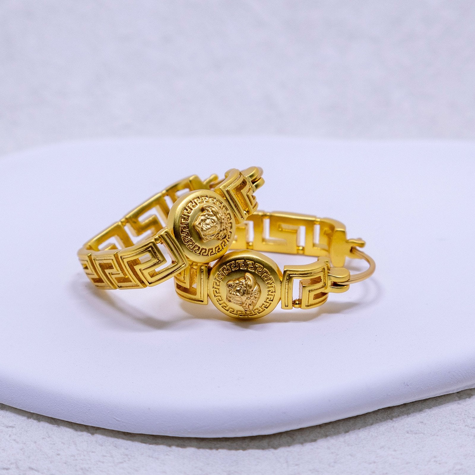 Greek Goddess Coin Earrings