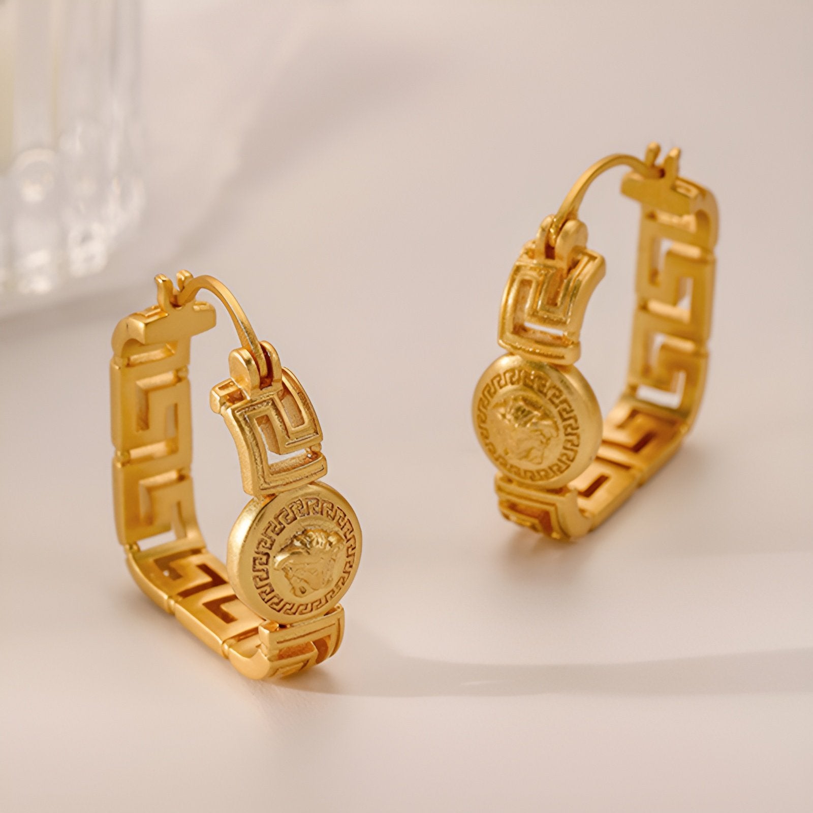 Greek Goddess Coin Earrings