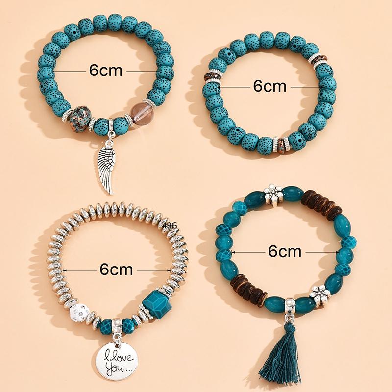 Boho Angel Wing Multi-layer Crystal Beaded