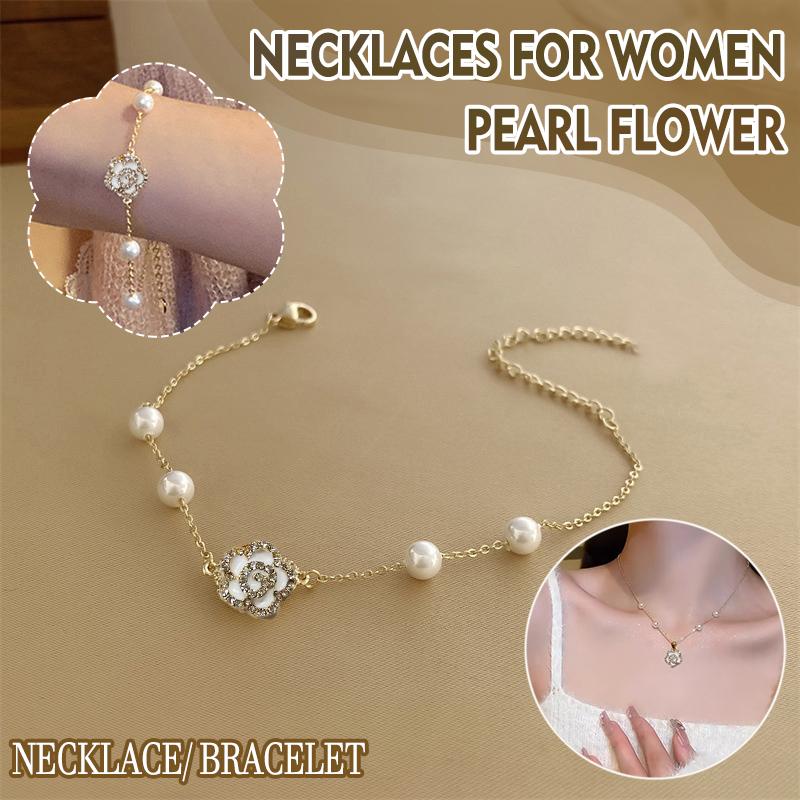 Pearl Flower Necklaces And Bracelets