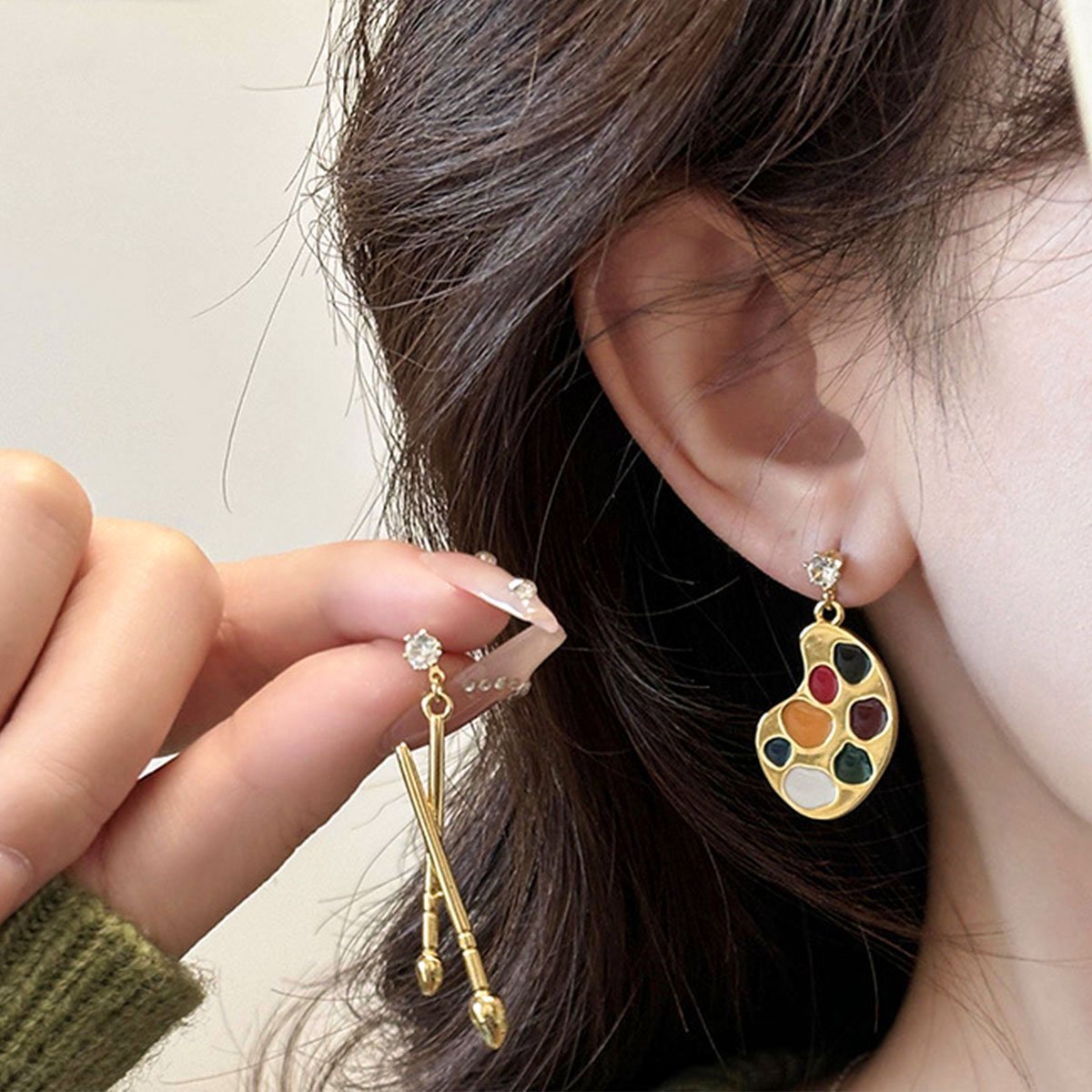 Art Palette Earrings for Artists