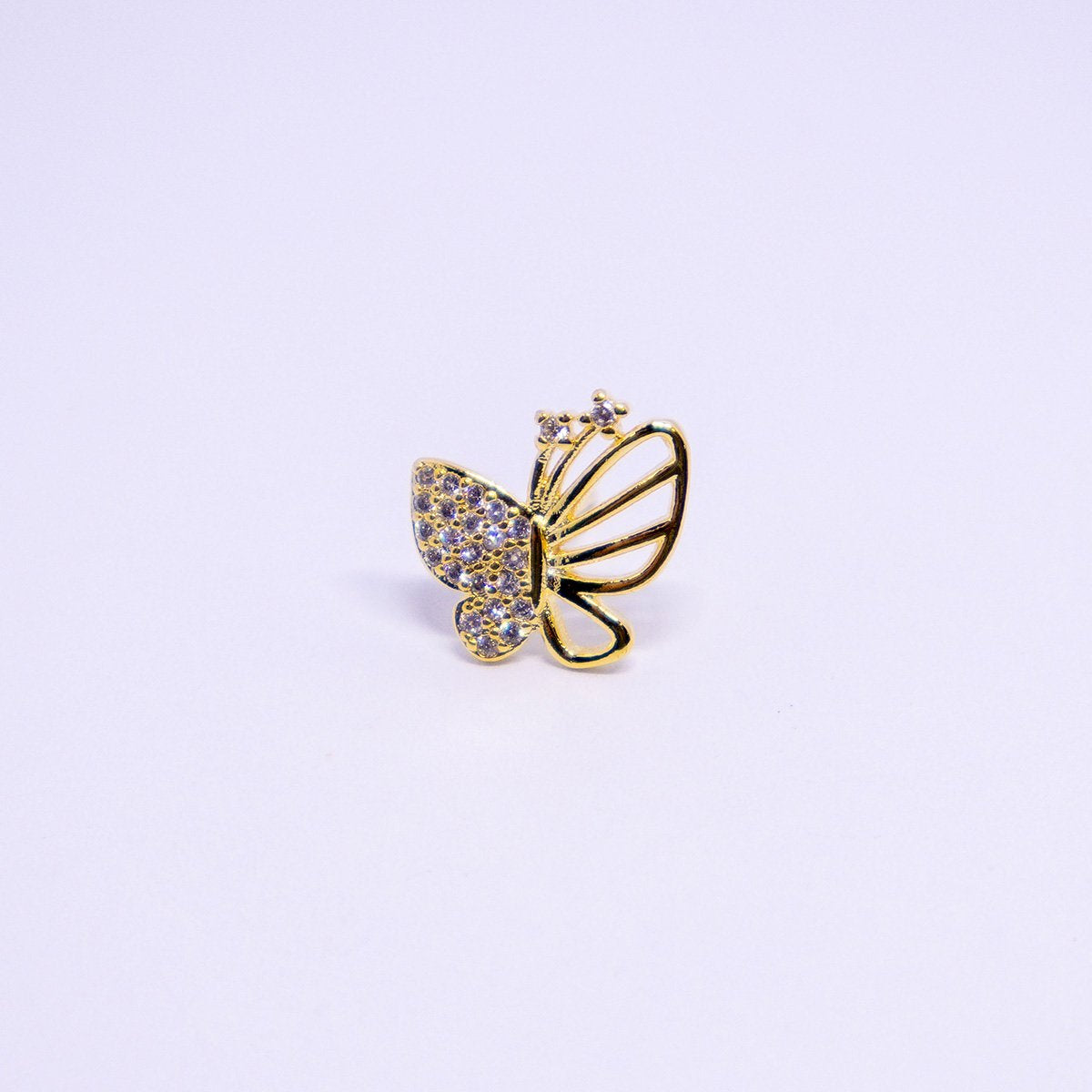 Zircon Butterfly Stud Earrings