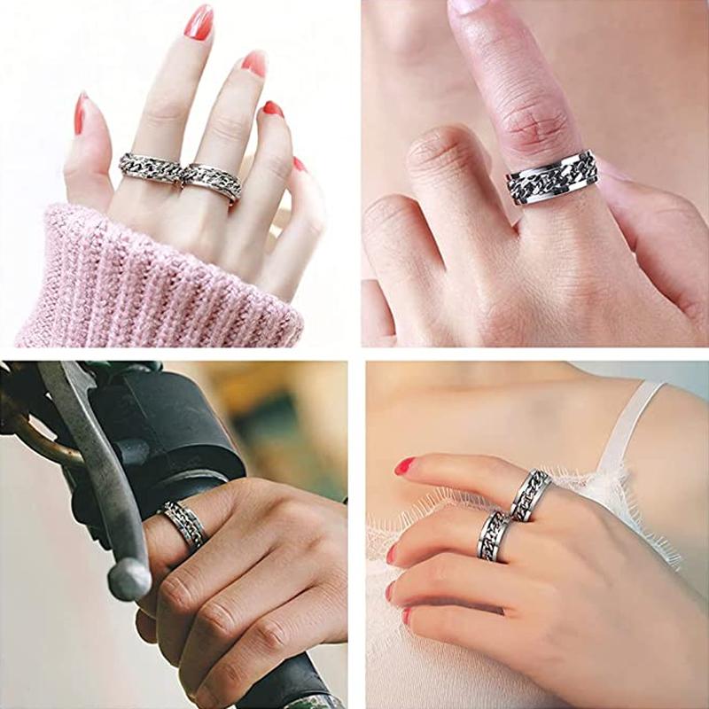 Rotary Shape Electroplate Tri-Color Ring