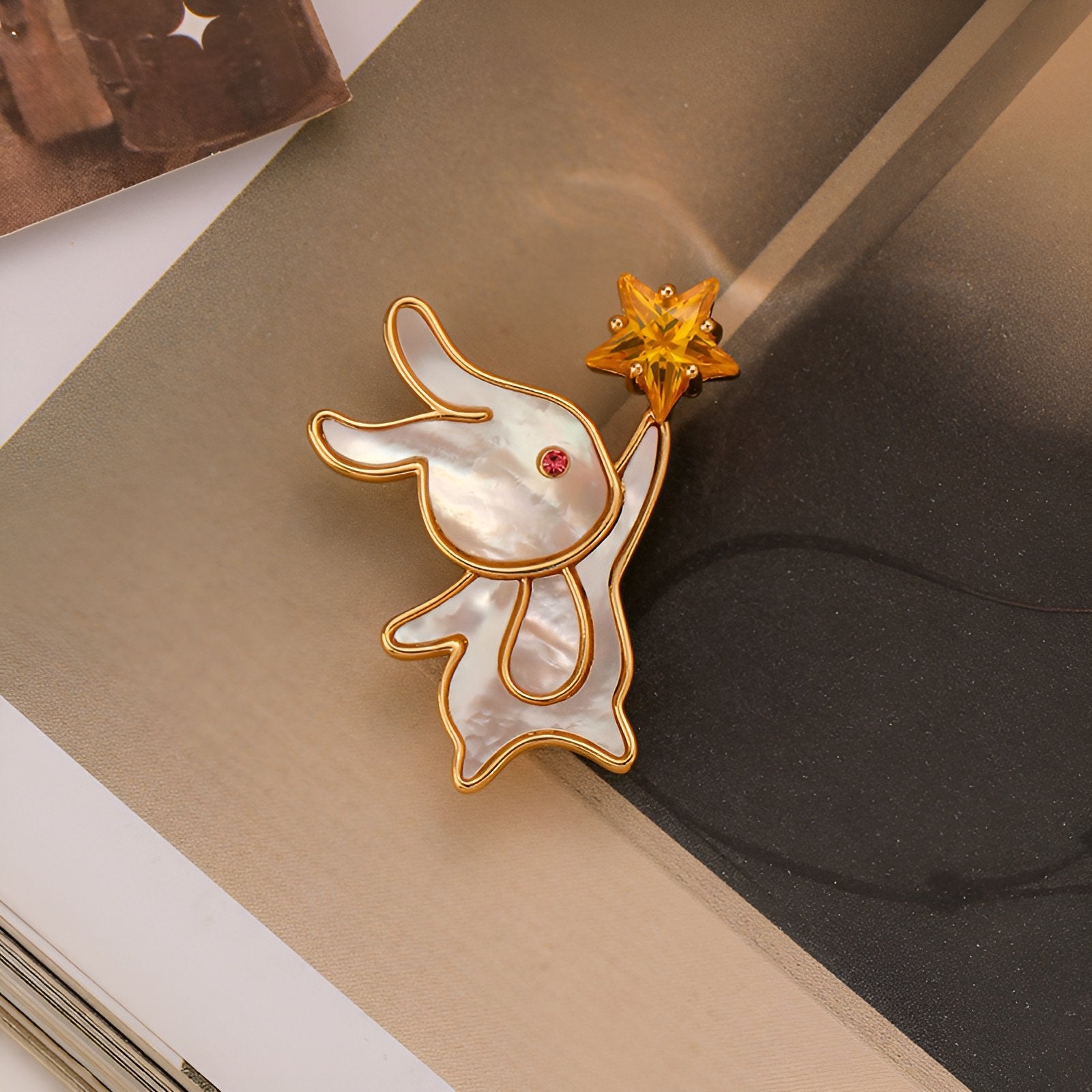 Rabbit Star Brooch