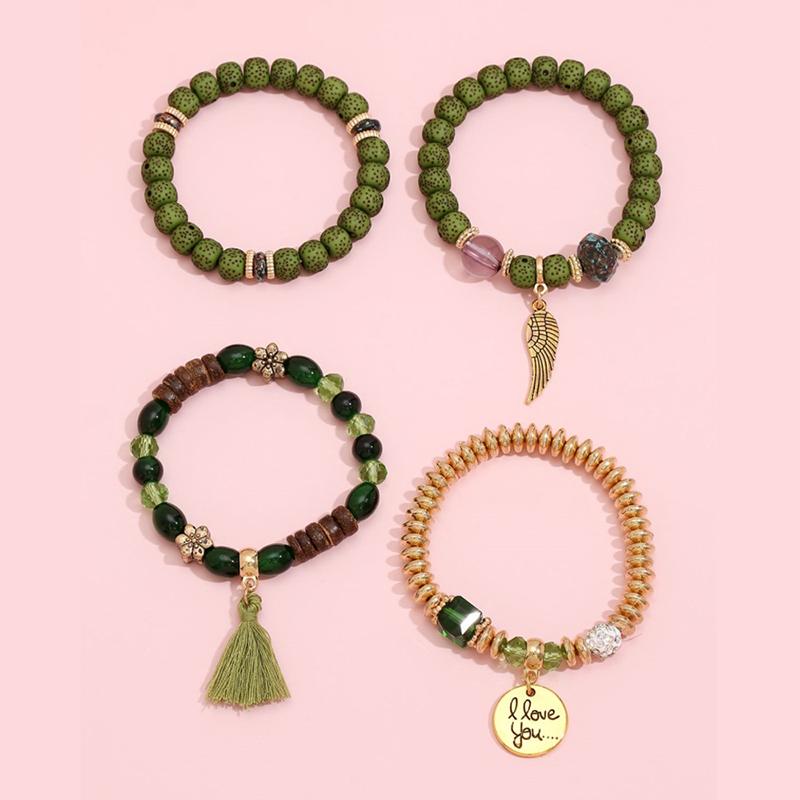 Boho Angel Wing Multi-layer Crystal Beaded