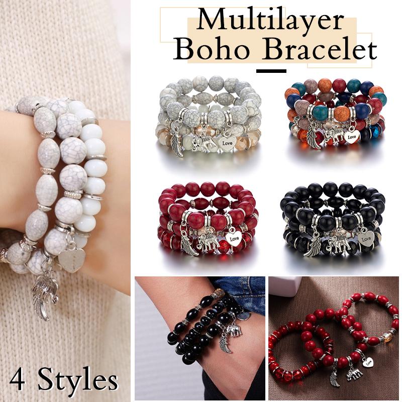 Bohemian Multilayer Beaded Bracelets