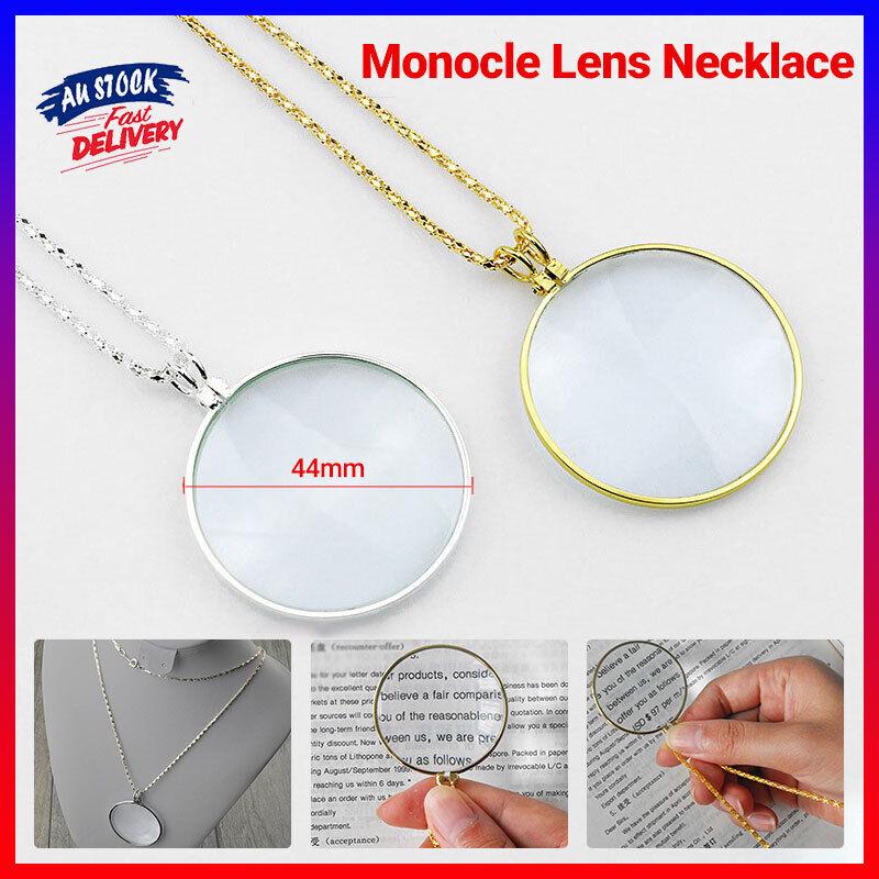 Single Piece Magnifying Glass Pendant Necklace